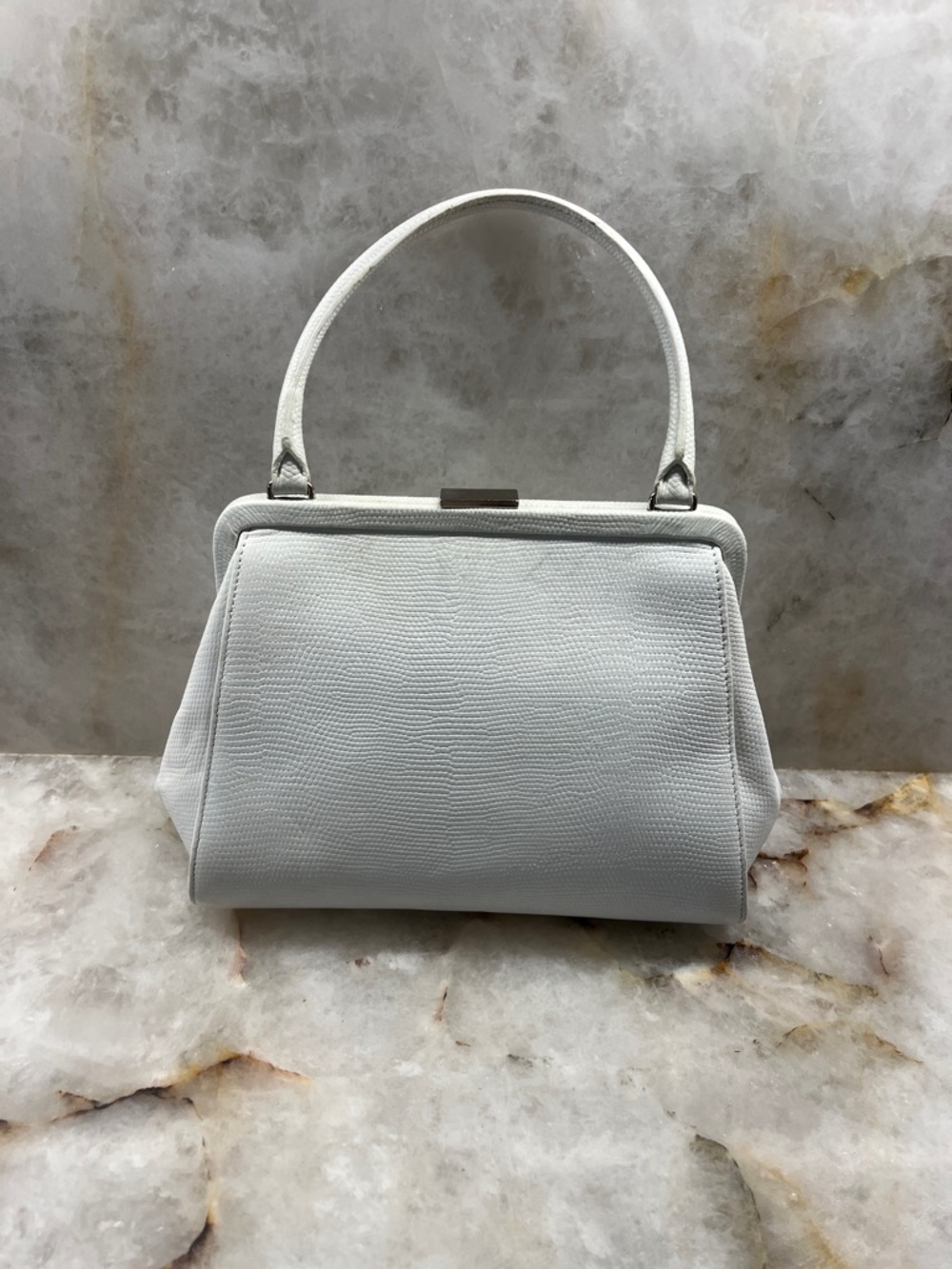 Banana Republic White Mini Top-Handle Satchel - Picture 2 of 9